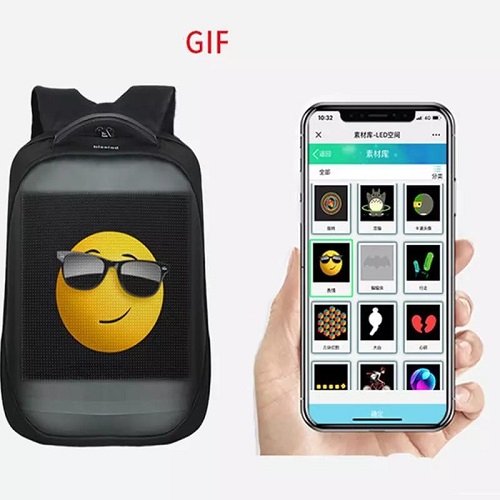 Smart Backpack with LED Screen Display 